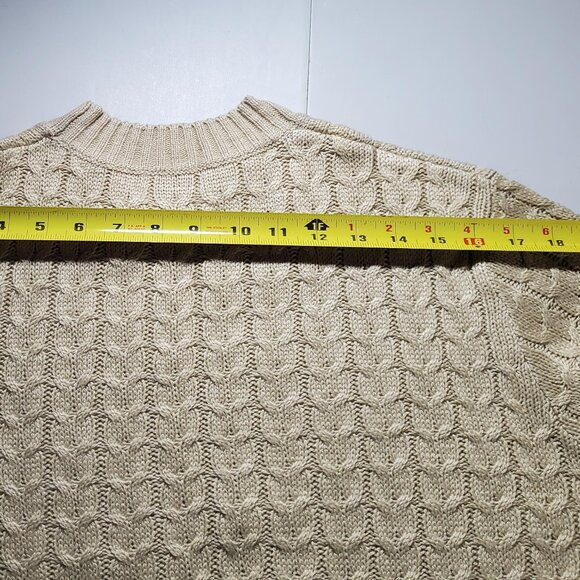 Danielle Bernstein X WeWoreWhat Cable Crop Sweater Sz M - Picture 11 of 13